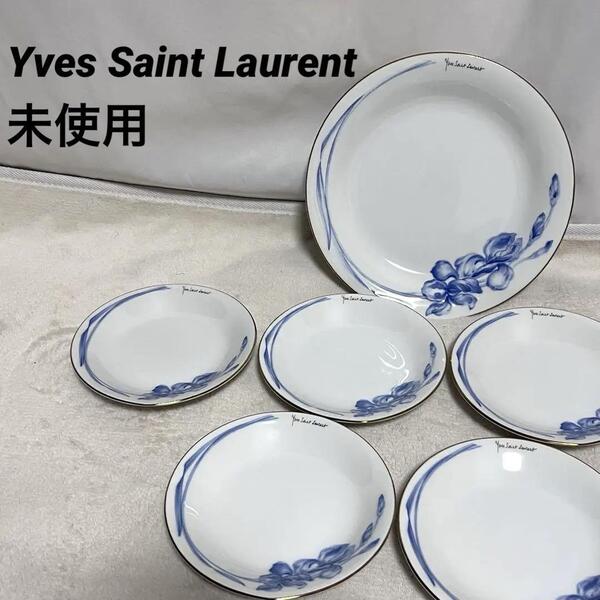 未使用 YSL Yves Saint Laurent イヴ・サンローラン プレートセット YAMAKA international JAPAN オードブルプレート デザートプレート
