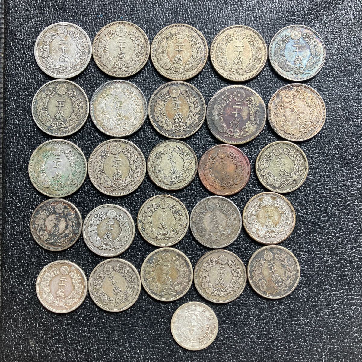 竜V419◇日本 古銭 銀貨 硬貨 計16枚 約75g 五十銭 50銭 二十銭