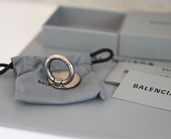 BALENCIAGA 新品未使用 スマホリング シルバー バレンシアガ イタリア製