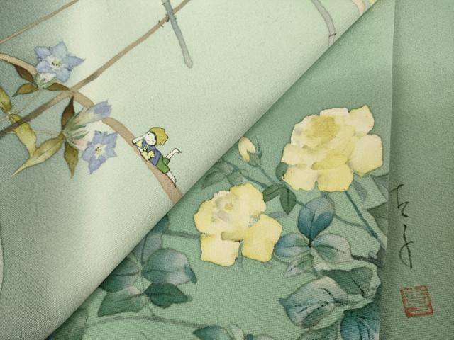 Amazon.co.jp: 秀逸色彩 一色生子さん まるで名画 手描き 友禅