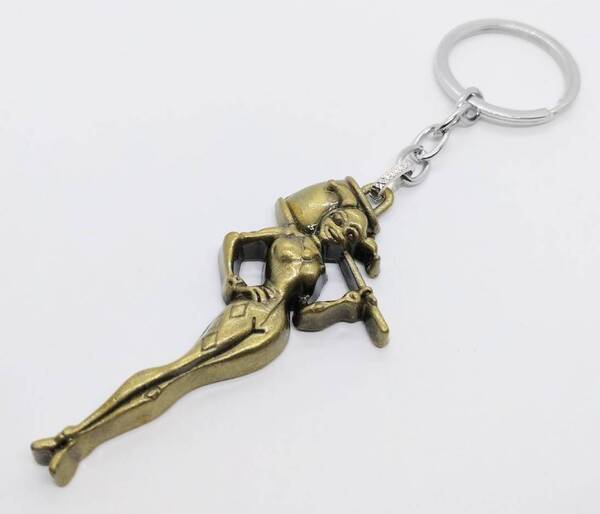 送料無料 スーサイド・スクワッド ハーレイ・クイン Aゴールド キーリング キーホルダー アメリカン雑貨 スマアク