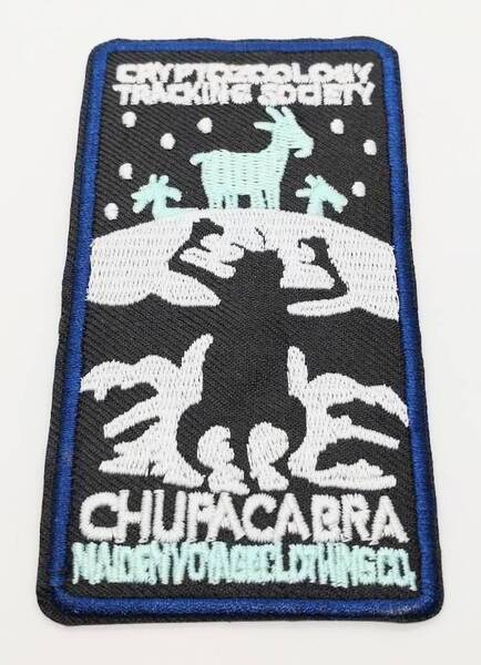 送料無料 UMA チュパカブラ アイロン のりつき 刺繍 ワッペン アップリケ アメリカン雑貨 スマアク