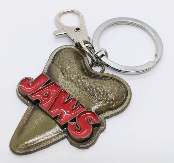 送料無料 ジョーズ JAWS 鮫 Aゴールド キーリング キーホルダー アメリカン雑貨 スマアク