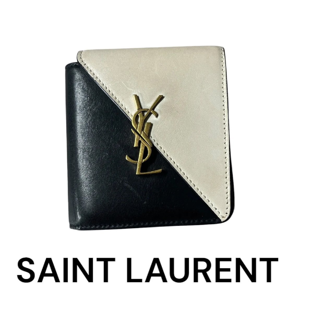 サンローラン SAINT LAURENT ジェイミー 折財布 バイカラー