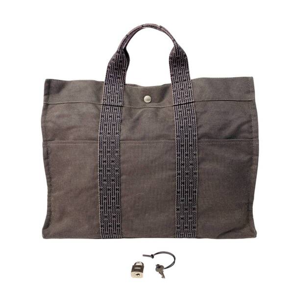 エルメス HERMES レディース エールラインMM トートバッグ 鍵 カデナ付き