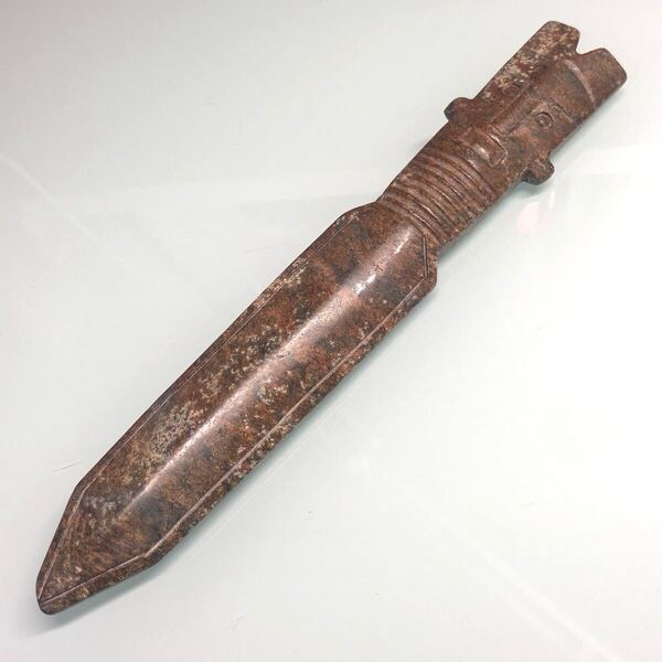 縁起物 時代物 三星堆文化 隕石 神刀のトーテム 宇宙パワー 不思議の石鉄隕石 アンティーク 彫刻縁起物 古美術 古玩 骨董品