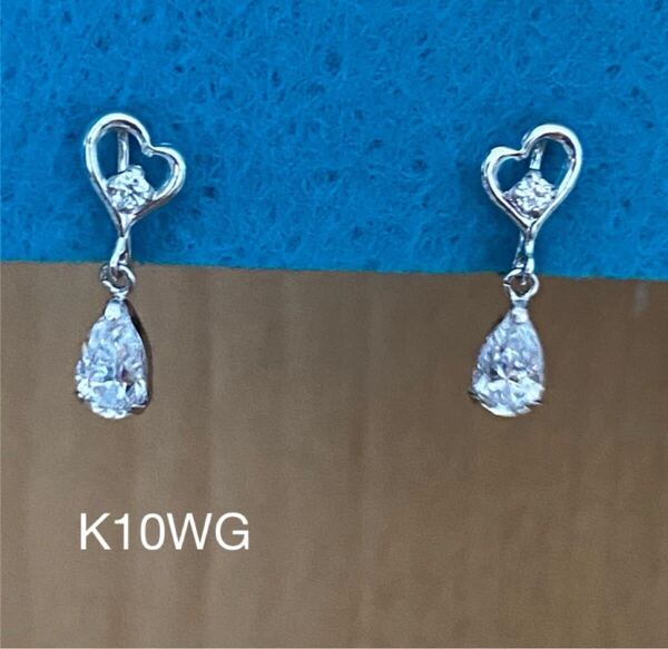 K10WG ハートの下に雫 イヤカフ・イヤリング