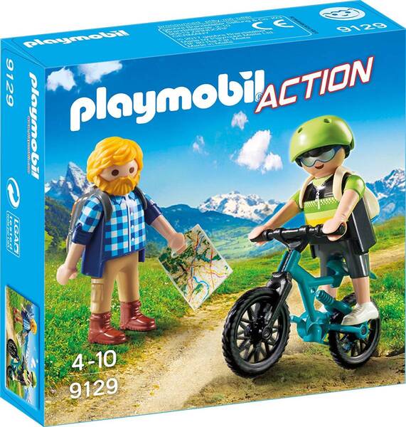 即決!新品 PLAYMOBIL 9129 サイクリング 登山者とマウンテンバイク プレイモービル