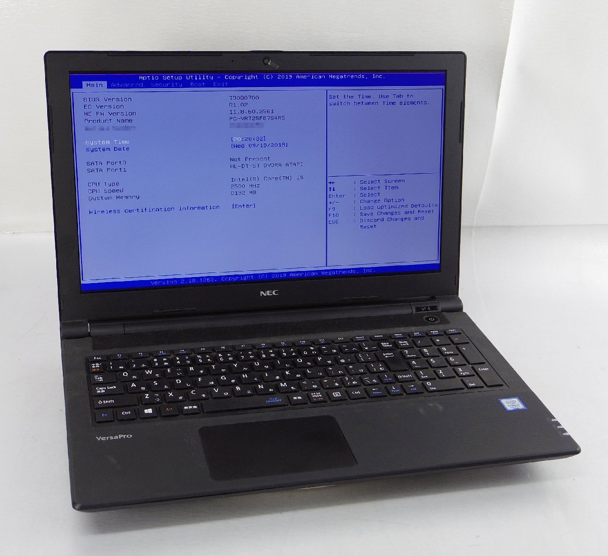 未使用品 NEC VersaPro J VJ20EXZDJ ノートPC