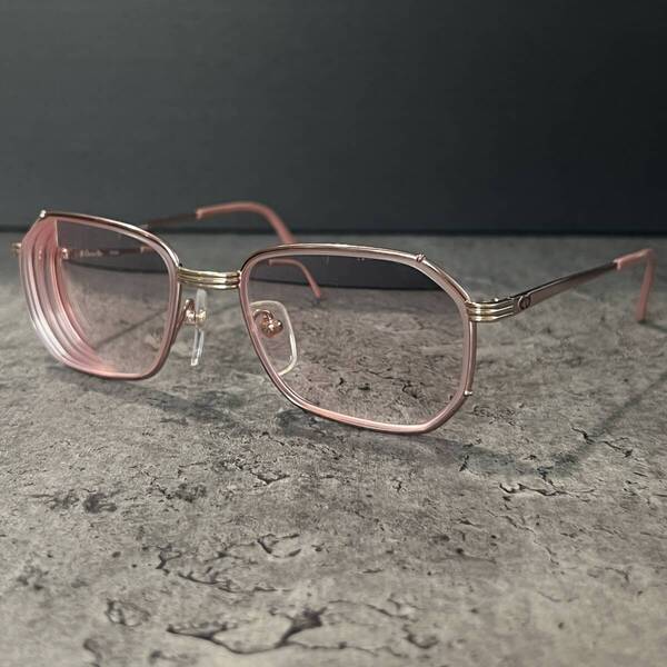 ◆Chrisntian Dior クリスチャンディオール デザイン眼鏡フレーム 2695 チタン製 オーストリア製 レディース ピンクゴールド系