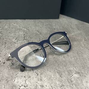 53◆n8ise ノイズ 眼鏡フレーム メガネ サングラス ボストン型 ネイビー シルバー MIZUHIKI 48□21-140 メンズ レディース eyewear