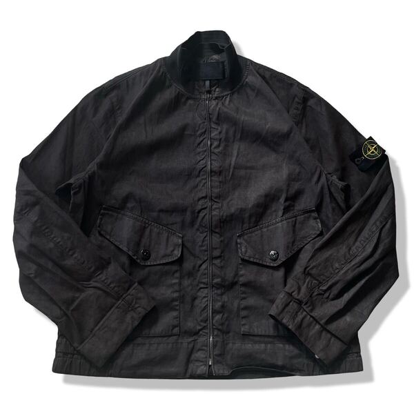 【2004SS】STONE ISLAND(ストーンアイランド) リノフラックスジャケット L ヴィンテージ ポールハーヴェイ期 スイングトップ ブルゾン
