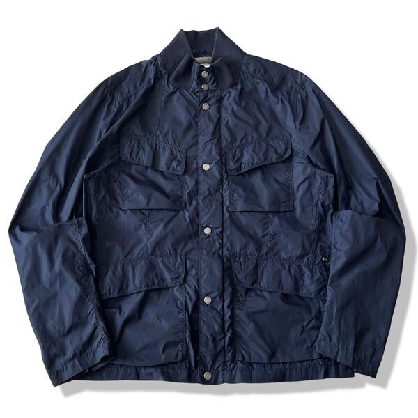 【00s】C.P. COMPANY(シーピーカンパニー) ナイロン ミリタリー フィールドジャケット ネイビー L マルチポケット スタンドカラー ブルゾン