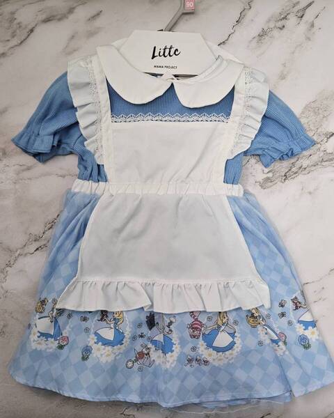 未使用 タグ付き しまむら LITTC アリス ドレス ワンピース ベビー ワンピース 90cm