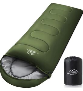 寝袋 シュラフ 封筒型 寝袋 軽量 保温 耐寒 防水 コンパクト アウトドア キャンプ 登山 車中泊 防災用 丸洗い可能 収納袋付き 1.4kg