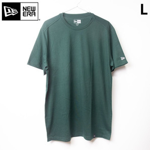 新品 NEW ERA クルーネック 半袖 無地Tシャツ グリーン L