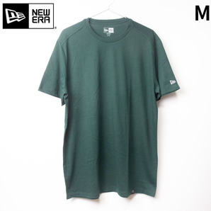 新品 NEW ERA クルーネック 半袖 無地Tシャツ グリーン M