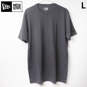 新品 NEW ERA クルーネック 半袖 無地Tシャツ グレー L