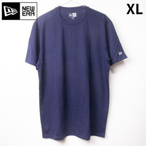 新品 NEW ERA クルーネック 半袖 無地Tシャツ ネイビー XL