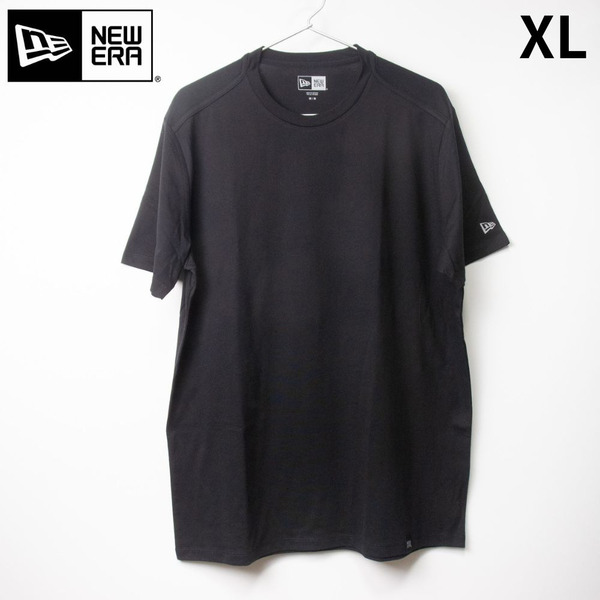 新品 NEW ERA クルーネック 半袖 無地Tシャツ ブラック XL
