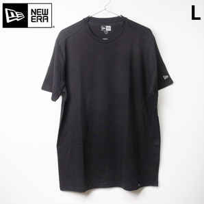 新品 NEW ERA クルーネック 半袖 無地Tシャツ ブラック L