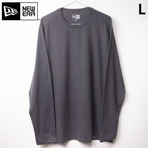 新品 NEW ERA クルーネック 長袖 無地Tシャツ ロンT グレー L