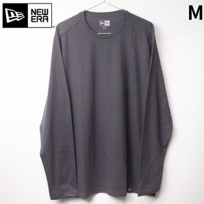 新品 NEW ERA クルーネック 長袖 無地Tシャツ ロンT グレー M