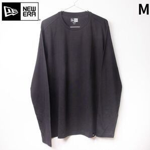 新品 NEW ERA クルーネック 長袖 無地Tシャツ ロンT ブラック M