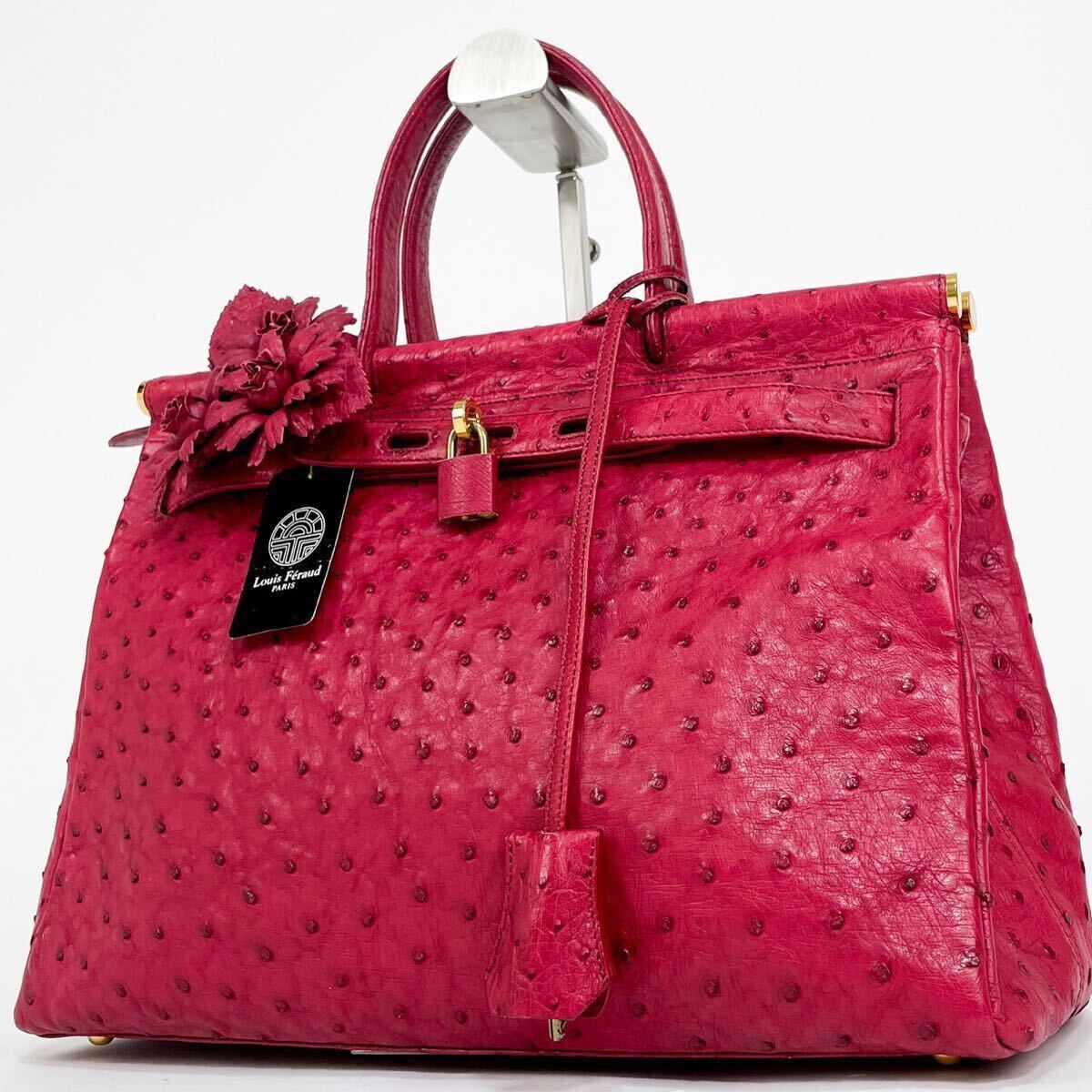 超美品 希少色 LOUIS FERAUD ルイフェロー オーストリッチ バッグ Yahoo!オークション -「ルイフェロー louis feraud
