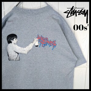 【STUSSY】00s' USA製 グラフィティアートスプレーデザイン Tシャツ