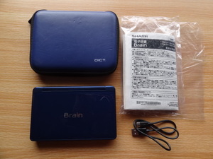■SHARP 電子辞書 Brain PW-SH1 ブルー ケース付き USED■