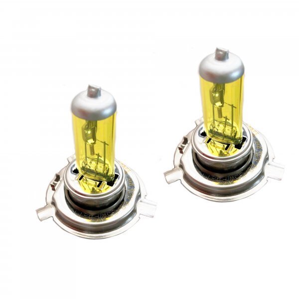H4 ハロゲン バルブ イエロー(2600K) 12V60/55W ヘッドライト等に 新品 2個セット 【クロネコ配送 送料込】