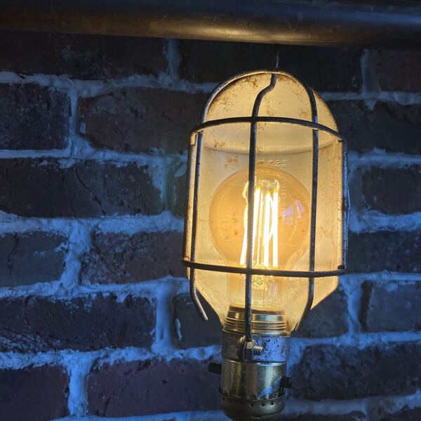 【VINTAGE】 ガードランプ ライト インダストリアル 店舗什器 アンティーク 古着 US 店舗什器 古道 vintage