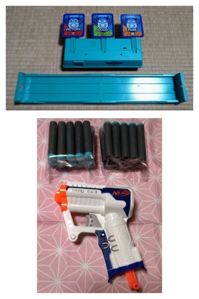 「全自動電動カウンター付きターゲット」+「ナーフ N-ストライクエリートライアドブラスター Nerf N-Strike EX-3」スポンジ弾オマケ付き