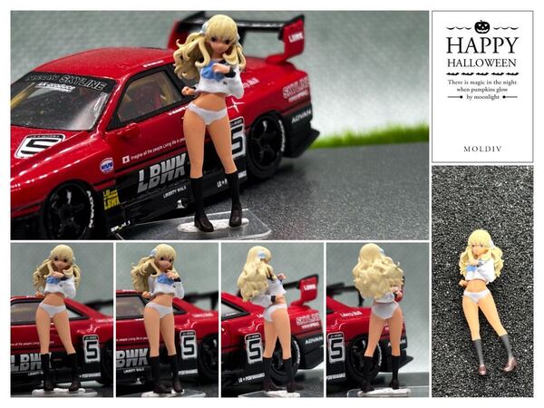 1/64 ジオラマ 女子高生 学校帰り スカート忘れた セクシー フィギュア 日本未発売 限定 Hot Wheels トミカサイズ