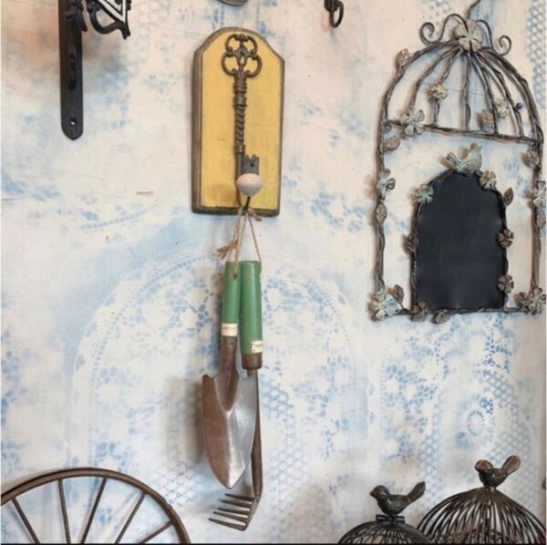 ガーデンオーナメントフックボード&スコップセットガーデン雑貨#店舗什器#junk garden#フックボード#アンティークstyle