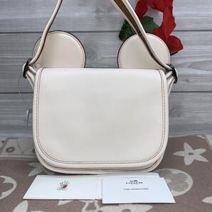 超レア.コーチCOACHミッキーマウスコラボシルエットレザーショルダー