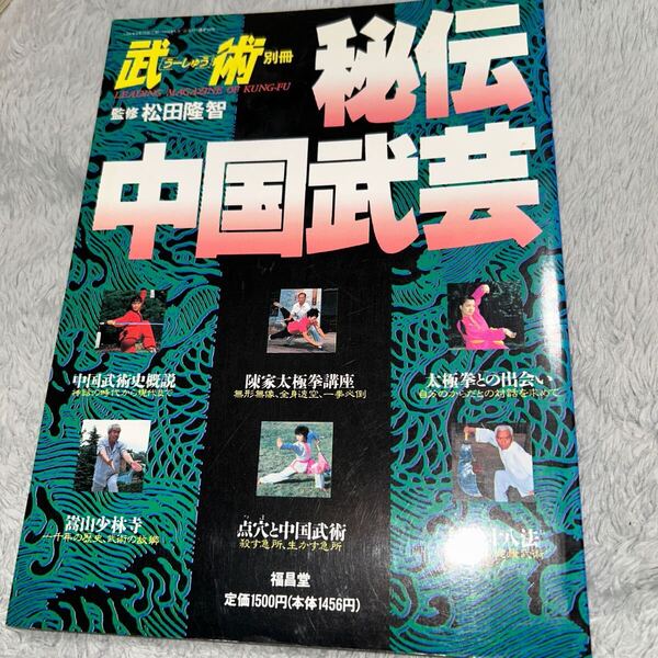 武術(うーしゅう)別冊 秘伝中国武芸 松田隆智 中国武術史 陳家太極拳講座 嵩山少林寺 点穴(つぼ) 錬功十八法