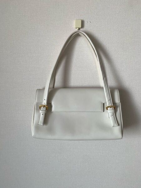 濱野 ハンドバッグ hamano ホワイト 白 皇室御用達 ショルダーバッグ フォーマルバッグ 濱野皮革工藝