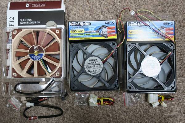 PC用ケースファン 12cm 3個セット (NF-F12、GentleTyphoon)