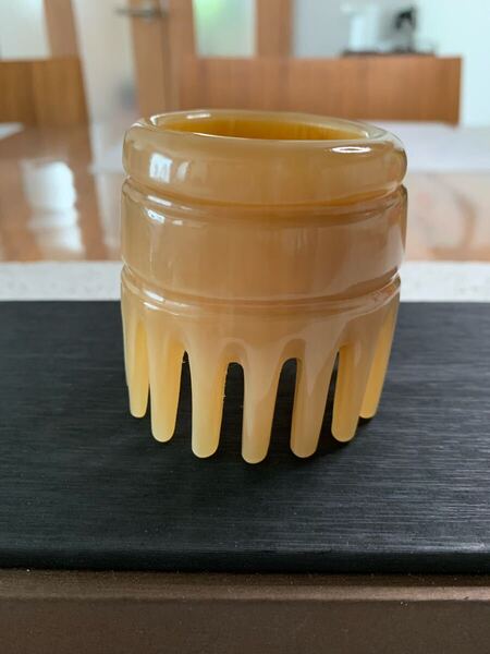 Y-240天然牛角 高品質 ハゲ薄毛 頭皮マッサージ かっさ両用 頭皮の血流循環