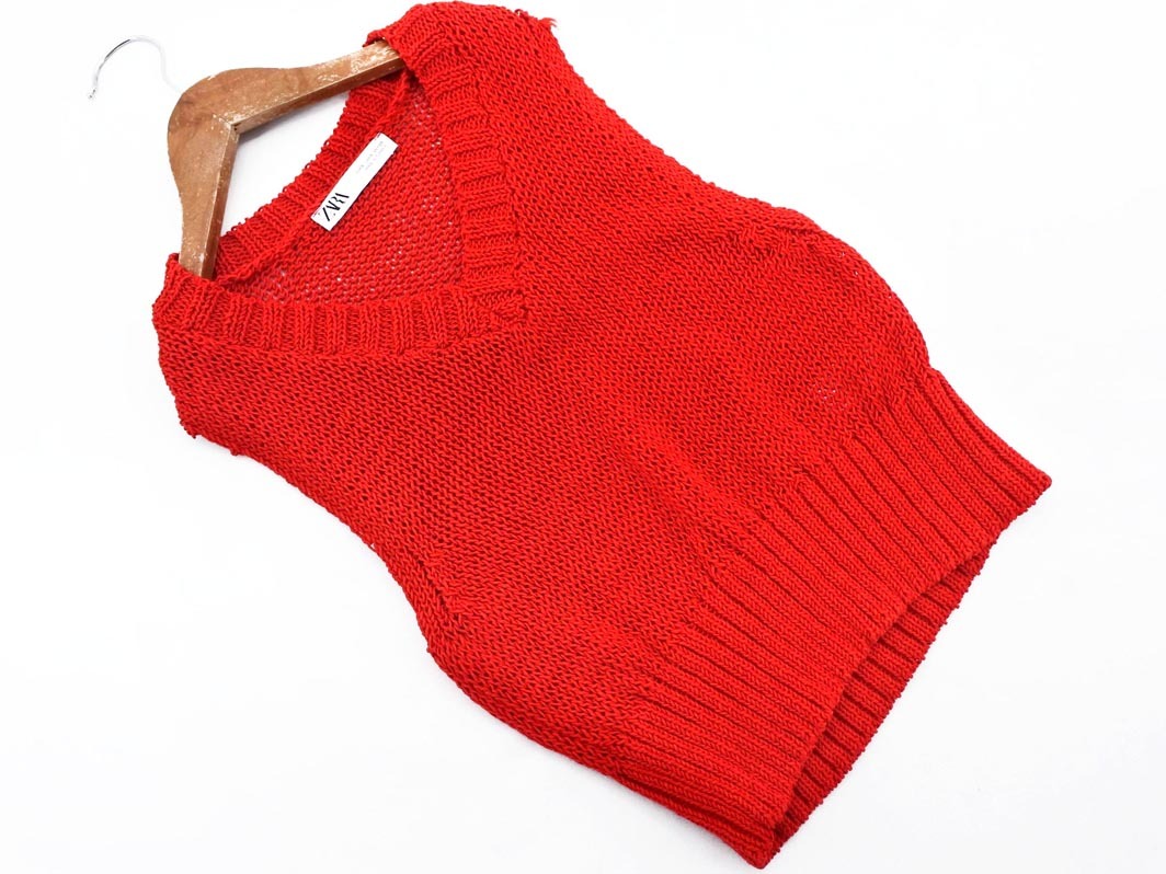 ZARA - ZARA ざっくり赤ニットの通販 by Pshop｜ザラならラクマ