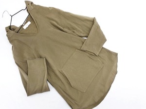 B:MING BEAMS BEAMS V-Neck Пуловер Толстовка размер S/Хаки ◇■ ☆ fcd1 Женщины