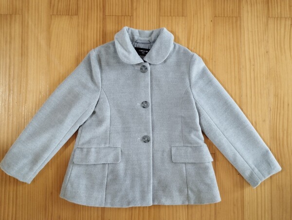 COMME CA ISM コムサイズム キッズ 130 コート グレー 女児 子供服 上品 美品