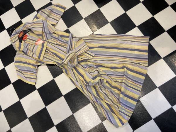 ◇Vivienne Westwood ヴィヴィアンウエストウッド ストライプサマードレス シルク ハンガー付き サイズ40◇