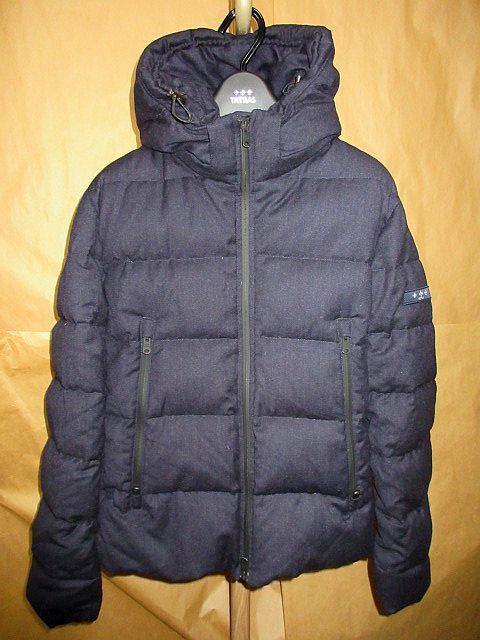 美品 TATRAS タトラス ダウンジャケット カシミヤ ウール グレー L 3 TATRAS タトラス クロップド ショート丈 スナップボタン ウール