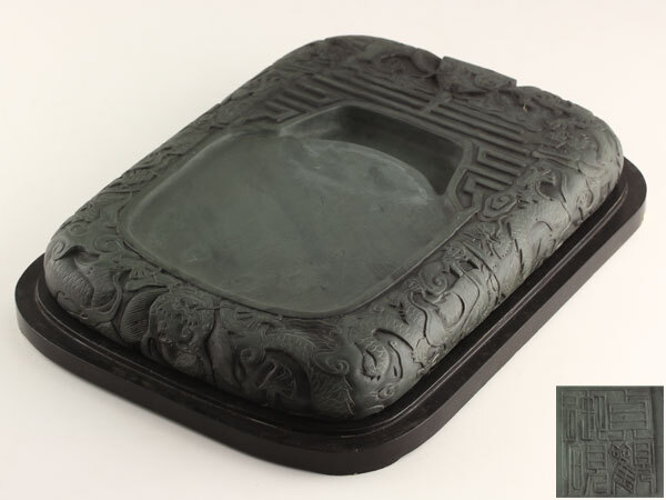 Yahoo!オークション -「硯 雲龍」(彫刻、オブジェ) (美術品)の Yahoo!オークション -「硯 雲龍」(彫刻、オブジェ) (美術品)の