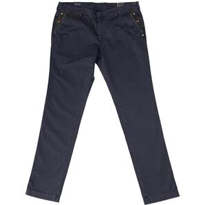 タグ付き新古品 MADE IN BULGARIA製 MASON'S スタッズ付きウォッシュ加工ストレッチスラックス ネイビー 54サイズ ブルガリア製 メイソンズ