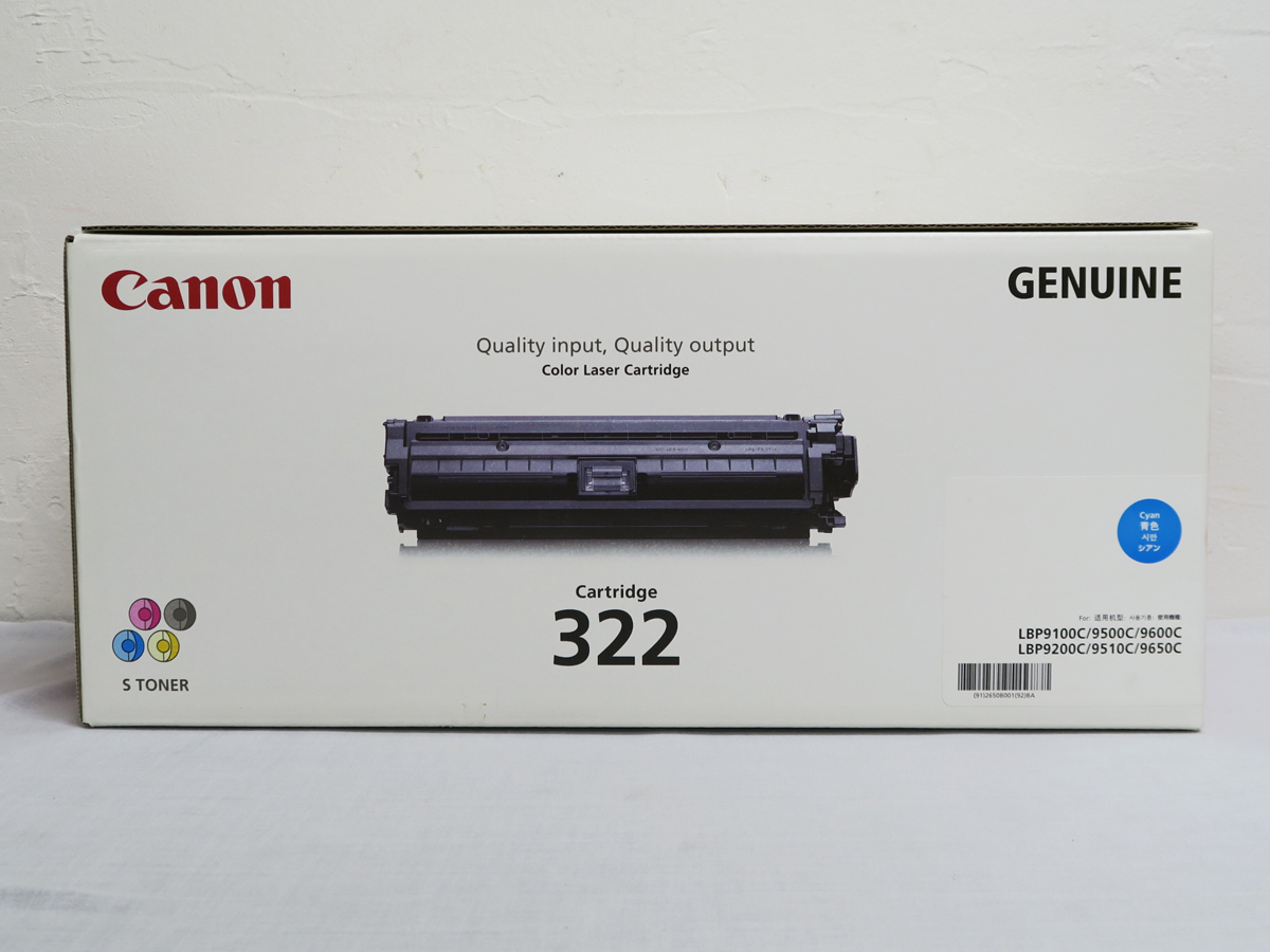 CANON トナーカートリッジ 322 シアン 未使用 未開封 純正品