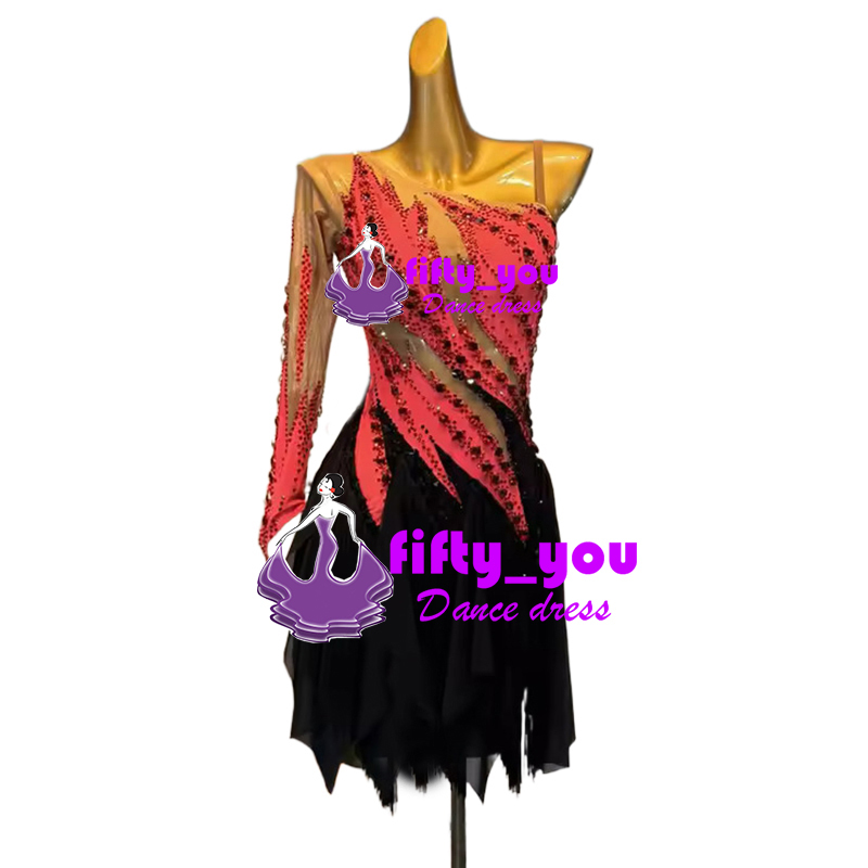 オリジナル 新品fifty_youレディース社交ダンス衣装 ハイクオリティ魅力 社交ダンス